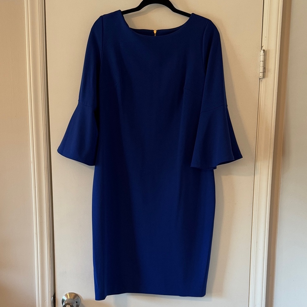 Calvin Klein Royal Blue Long Sleeve Dress